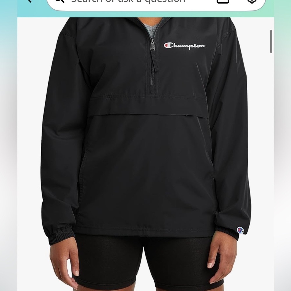 Champion packable windbreaker xl